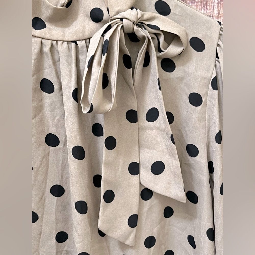 Cure Polka-Dotted Long Sleeve Blouse - Picture 2 of 7